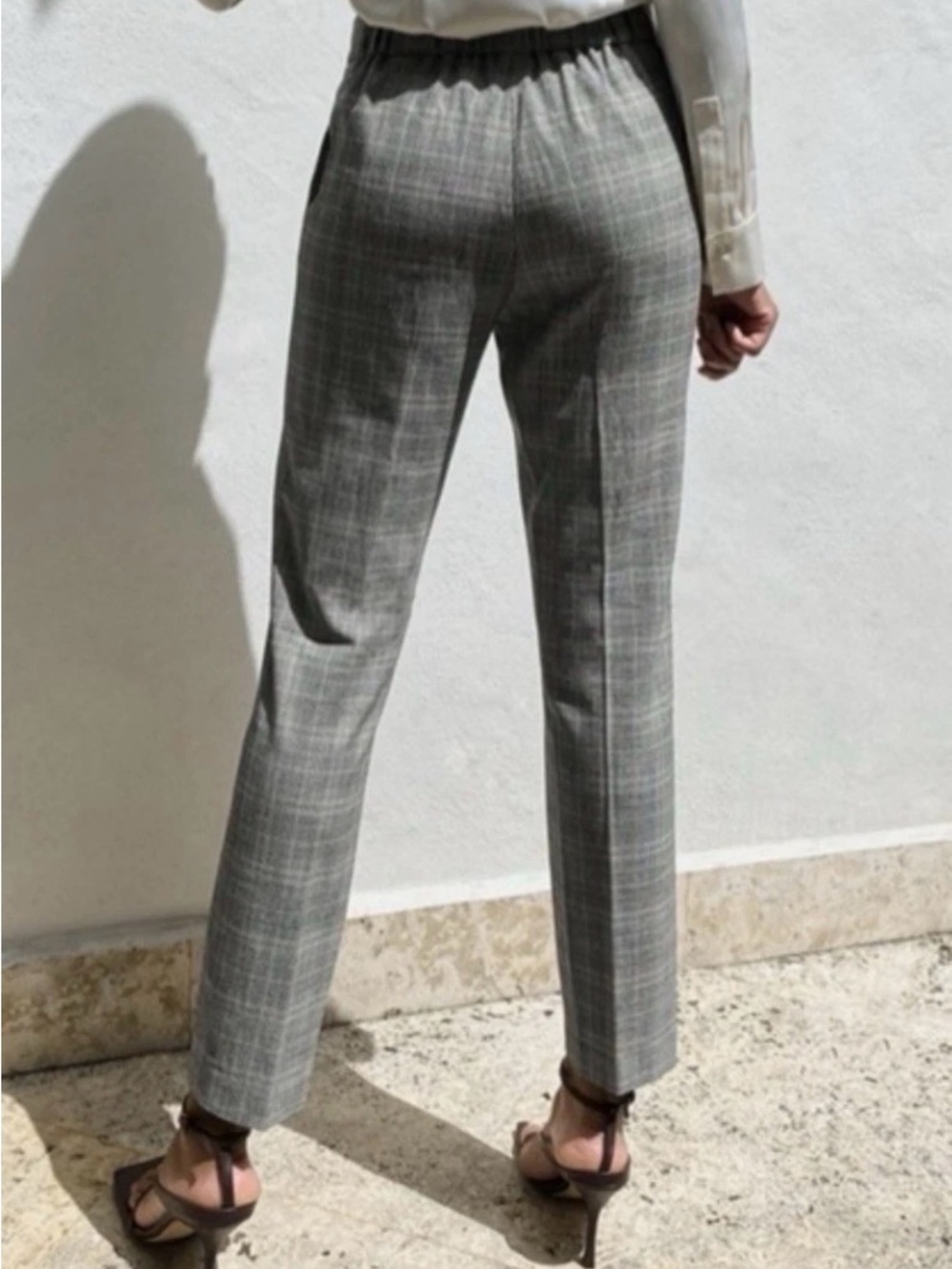 4 for $25- Aritzia Babaton Conan Pants Grey Brown Straight Leg Trousers - Picture 3 of 10